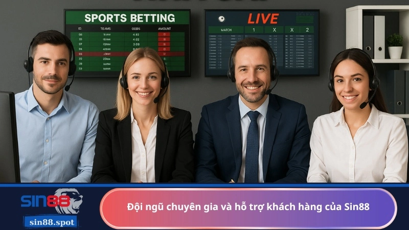 Đội ngũ chuyên gia và hỗ trợ khách hàng của Sin88