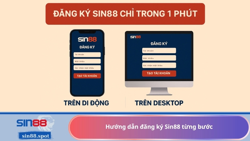 Hướng dẫn đăng ký Sin88 từng bước